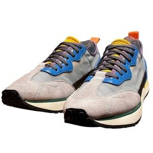 GREATS Brooklyn Running Sneakers Mens 10/Womens 12 Cream Blue Green Yellow Retro